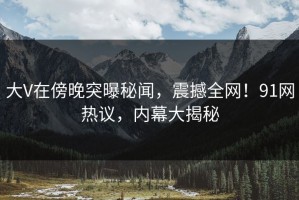 大V在傍晚突曝秘闻，震撼全网！91网热议，内幕大揭秘