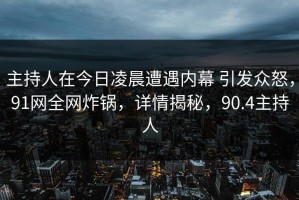 主持人在今日凌晨遭遇内幕 引发众怒，91网全网炸锅，详情揭秘，90.4主持人
