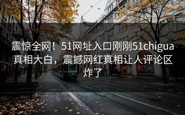 震惊全网！51网址入口刚刚51chigua真相大白，震撼网红真相让人评论区炸了